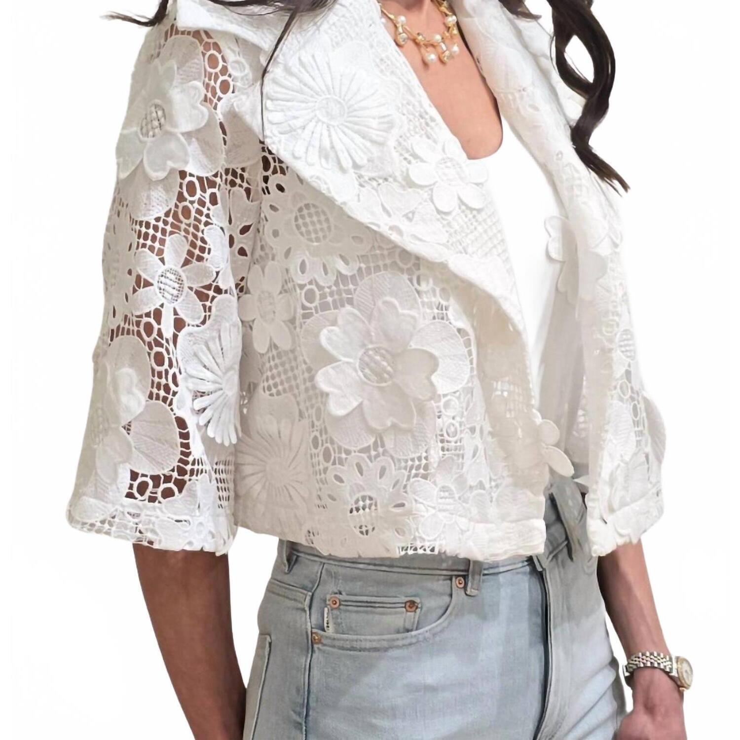 New Berek Sunshine Breeze Bolero Jacket In White